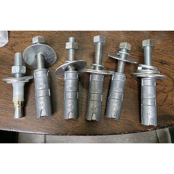 5 Pc 5/8”-11 Expansion Shield Concrete Anchor 1” Hole - Picture 2 of 16